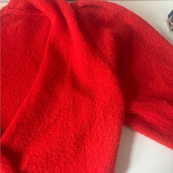 Something Navy Red Scarlett Wrap Knit Alpaca Blend Small - Picture 3 of 11